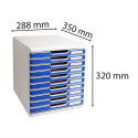 MODULO 10 gesl. Lade-n lichtgrijs/blauw/ St.
