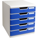 MULTIDRAWER SYSTEM /5 x 54 mm light grey/blue/ Pc.