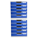 MULTIDRAWER SYSTEM /5 x 54 mm light grey/blue/ Pc.