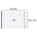 Intercalaires imprimés à touches plastifiées - 10 touches 1 à 10 - A3/ Pce