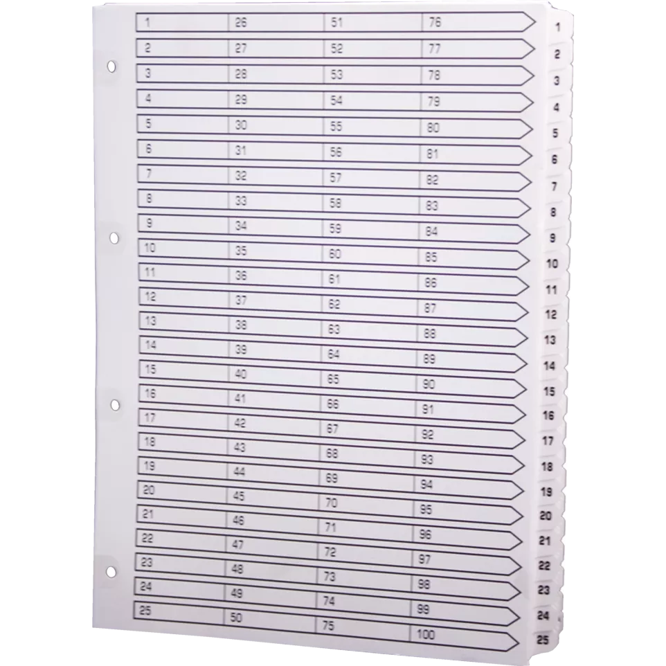 Dividers A4 White Mylar Guildhall...
