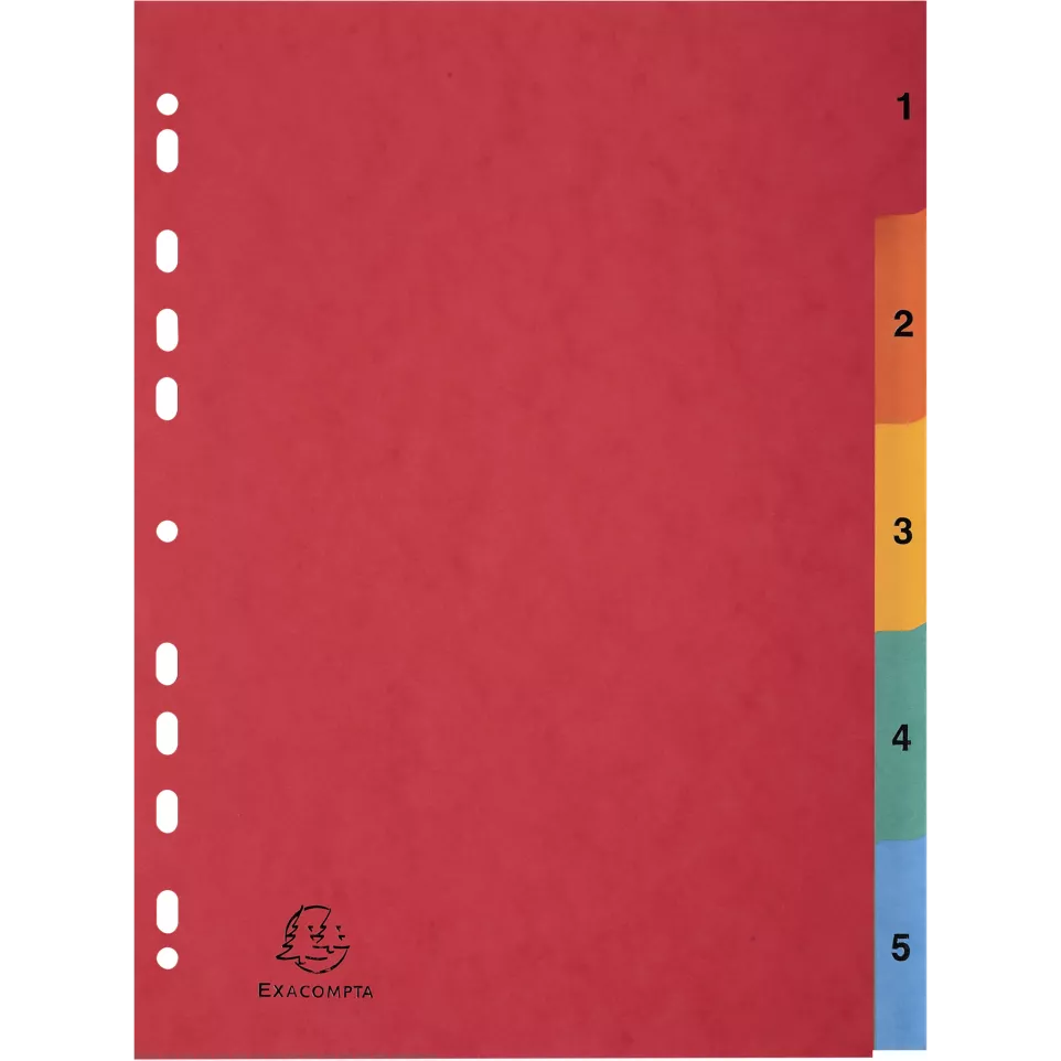 Intercalaire indexé NF A4 1-5-/ Pce