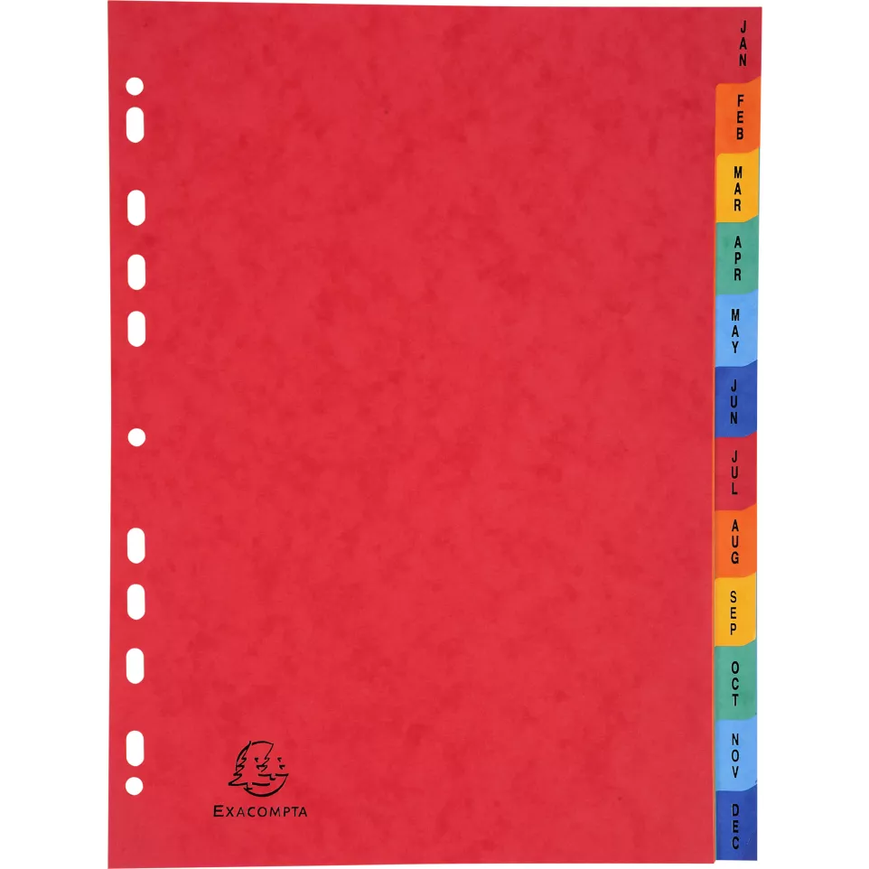 Tabbladen A4 Jan-Dec-/ St.