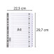 Div Mylar Dividers A4 White 1-15/ Pc.