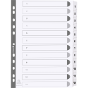 Div Mylar Dividers A4 White 1-12/ Pc.