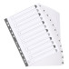 Div Mylar Dividers A4 White 1-12/ Pc.