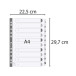 Tabbladen karton 160g A4+ 1-10 wit-/ St.