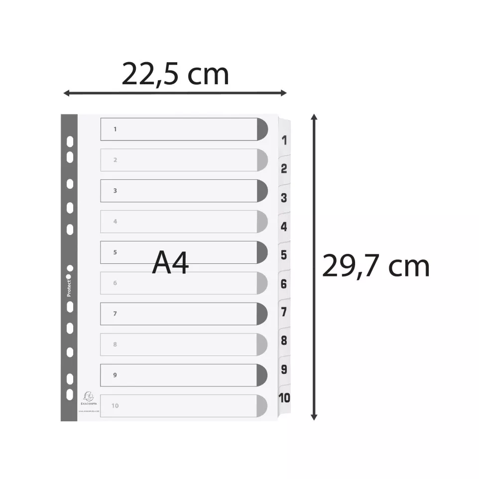 Intercalaires imprimés à touches...
