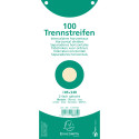 Paquet 100 fiches intercalaires horizontales unies perforées - 105x240mm/ Pce