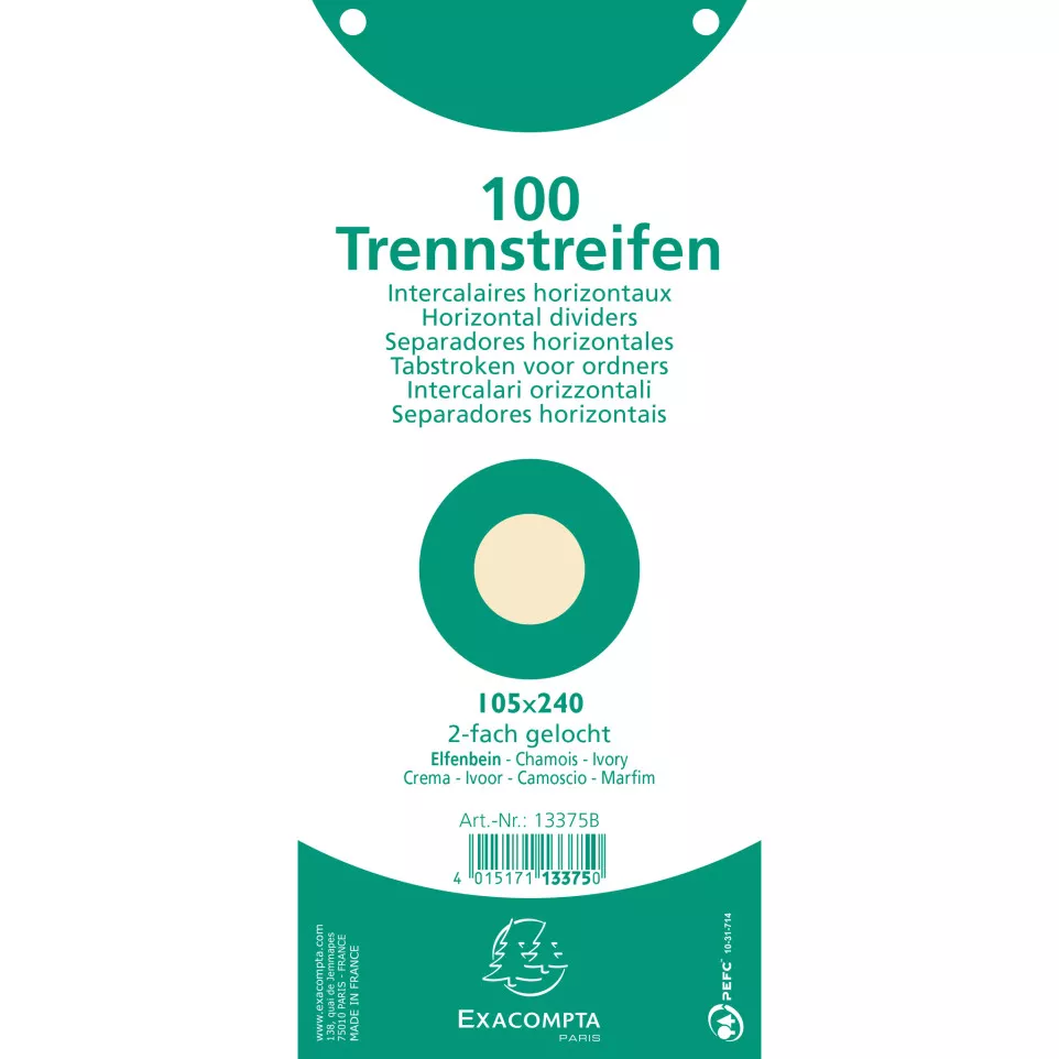 Paquet 100 fiches intercalaires...