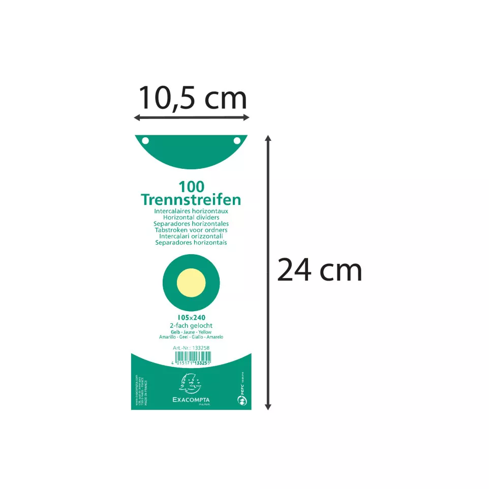Pk 100 Filing Strips 105x240 Beige/ Pc.