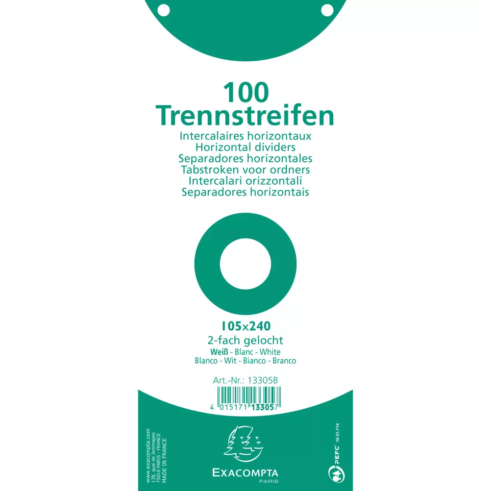 Pk 100 Filing Strips 105x240 Beige/ Pc.