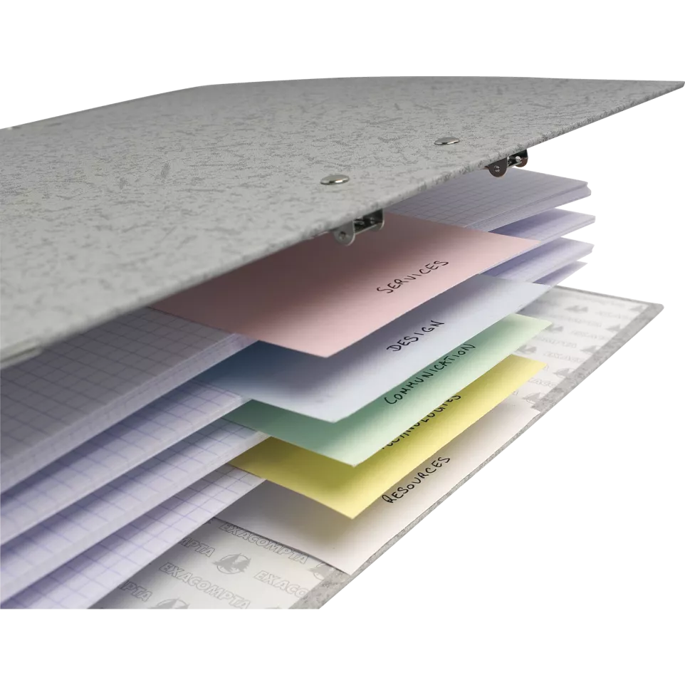 Pk 100 Filing Strips 105x240 Ast/ Pc.