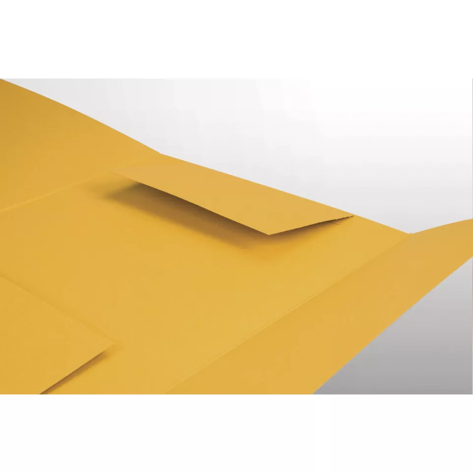 Map met kleppen recycled A4 geel-/ St.