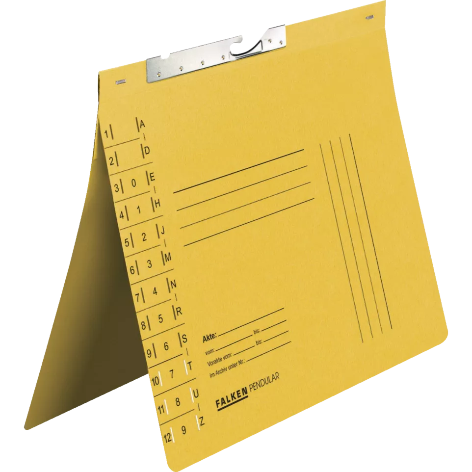 Pendel flat files A4- yellow...