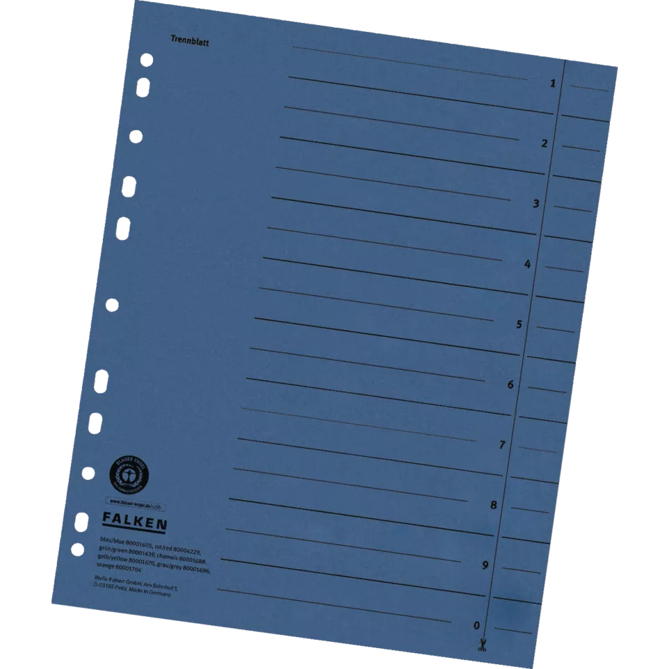 Tabbladen A4 blauw-/ St.