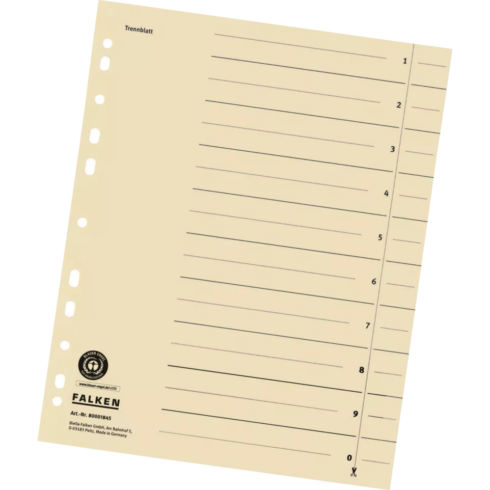 A4+ 5 position dividers in recycled...