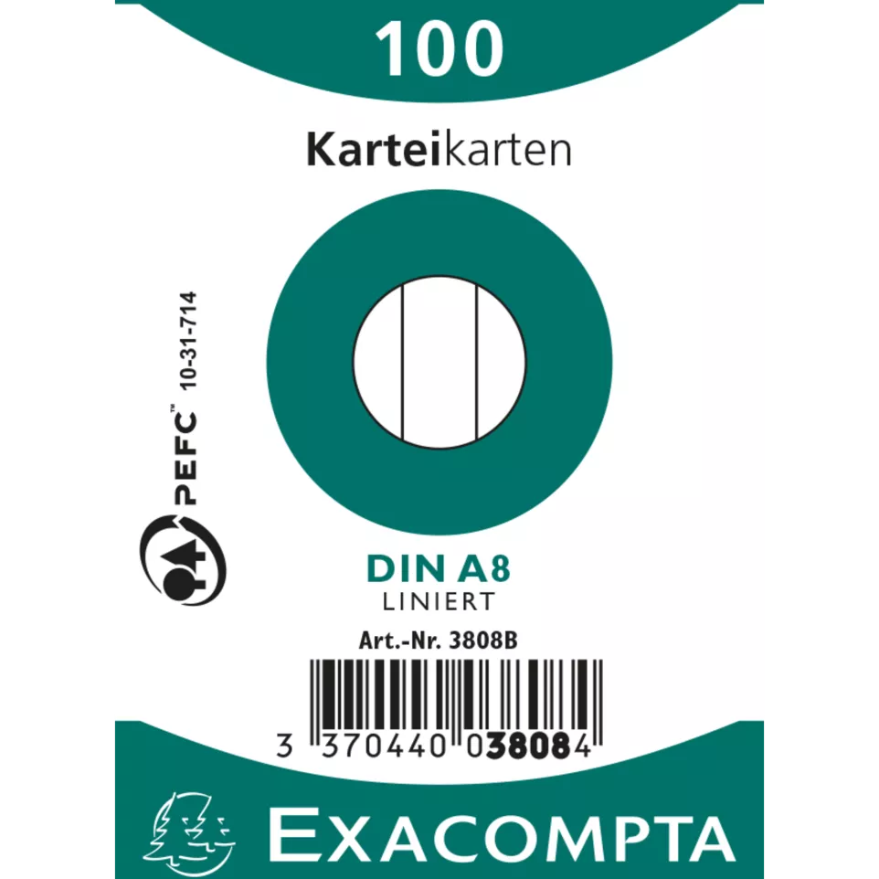 Paquet 100 fiches sous film - bristol...