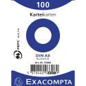 Pk100 Exa Rec Card 5.5x7.4cm Plain White/ Pc.