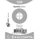 Pk100 Exa Rec Cards 55x74 Square Wht/ Pc.