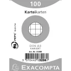 Paquet 100 fiches sous film - bristol quadrillé 5x5 non perforé 55x74mm/ Pce