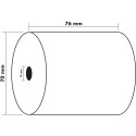 Bobine pour tickets de caisse 76x70 mm - 1 pli offset extra-blanc 60g/m2./ Pce