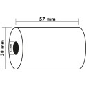 Exacompta Ref: 5740120V - 57 x 38mm, 60gsm Paper Receipt Till Rolls, For Cash Registers, Printing Calculators, EPOS, POS Termina