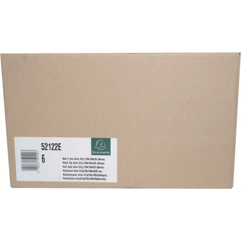 Bobine Télex 210x120 mm- 2 plis...