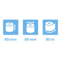 Exacompta Ref: 43809E - 80 x 80mm, 48gsm Thermal Paper Receipt Till Rolls, For Cash Registers, Tills, EPOS, POS Terminal Card Pa
