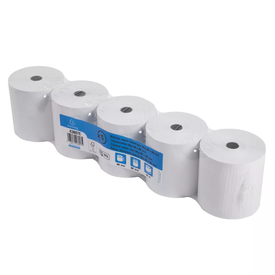 Bobine pour tickets de caisse 80x72mm...