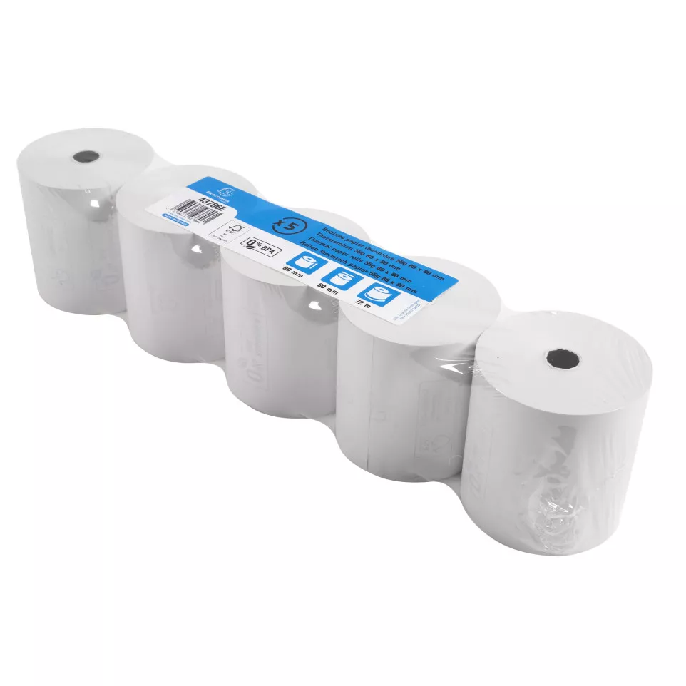 Bobine pour tickets de caisse 80x70mm...