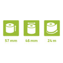 Exacompta Ref: 40754E - 57 x 46mm, 55gsm Thermal Paper Receipt Till Rolls, For PDQ Credit Card Machines, Card Readers, EPOS, POS