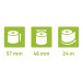 Exacompta Ref: 40754E - 57 x 46mm, 55gsm Thermal Paper Receipt Till Rolls, For PDQ Credit Card Machines, Card Readers, EPOS, POS
