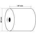 Exacompta Ref: 40651E - 57 x 60mm, 60gsm Paper Calculator Receipt Rolls, For Printing Calculators in Shops, Cafes, Offices, Home