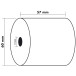 Bobine pour machine à calculer et caisses 57x60 mm - 1 pli offset extra- blanc 60g/m2./ Pce