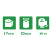 Exacompta Ref: 40346E - 57 x 50mm, 60gsm Calculator Paper Receipt Rolls, For Printing Calculators in Shops, Cafes, Offices, Home