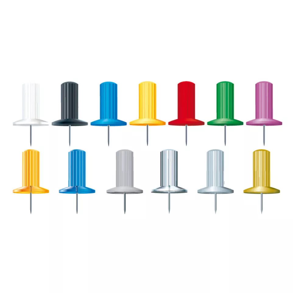 100 prikbordsp.Papic 10mm diam ass.-/...