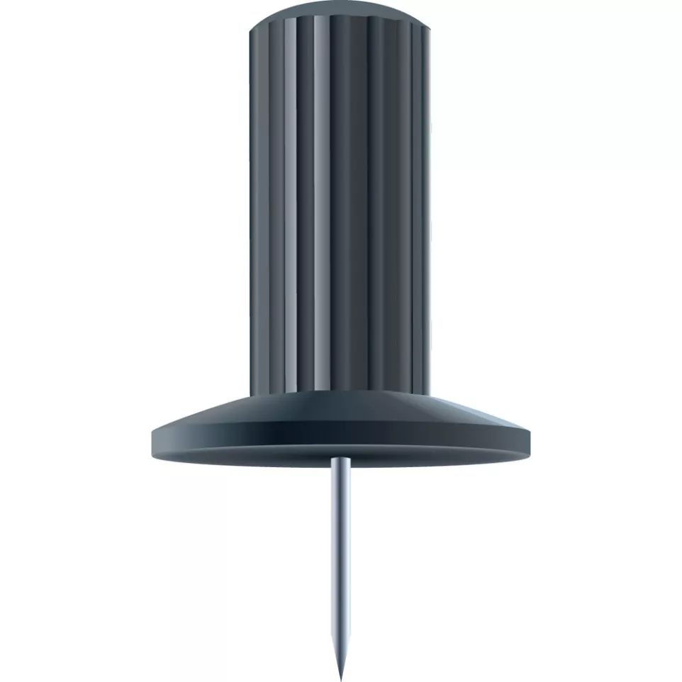 25 prikbordsp.Papic 10mm diam zwart-/...