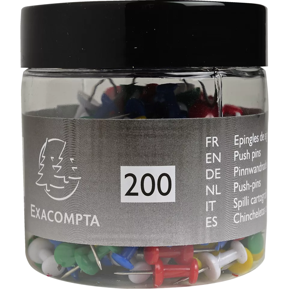 200 prikbordsp. Push- Pins  10mm diam...