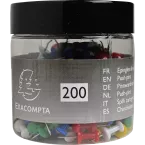 Boîte de 200 épingles Push Pins - Hauteur de pointe 7mm - 10mm de diamètre/ Pce