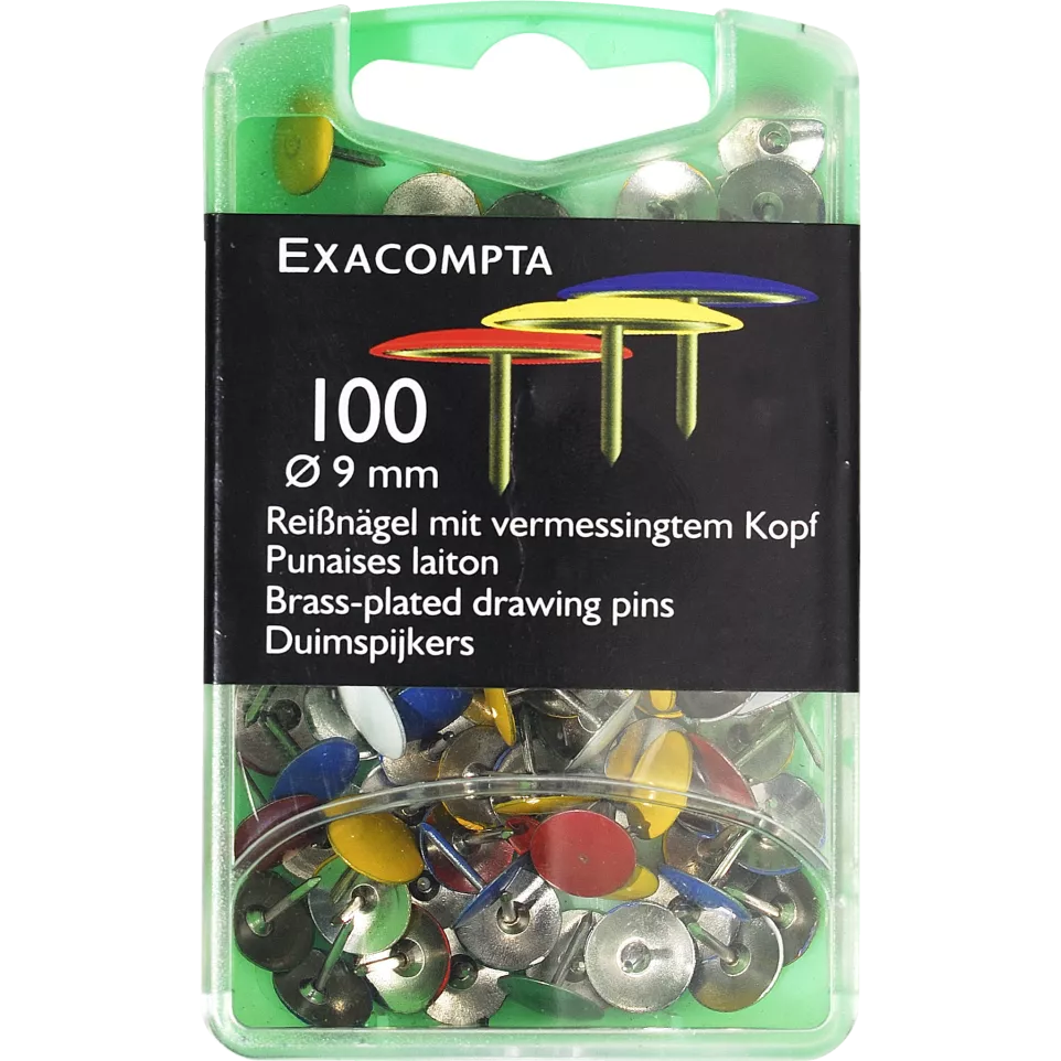 Exacompta Flat-Head Drawing Pins/ Pc.