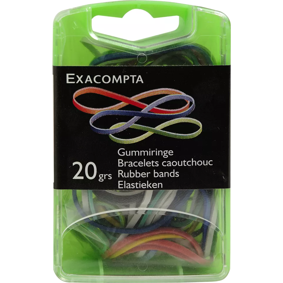 Boîte de bracelets caoutchouc 20g/ Pce