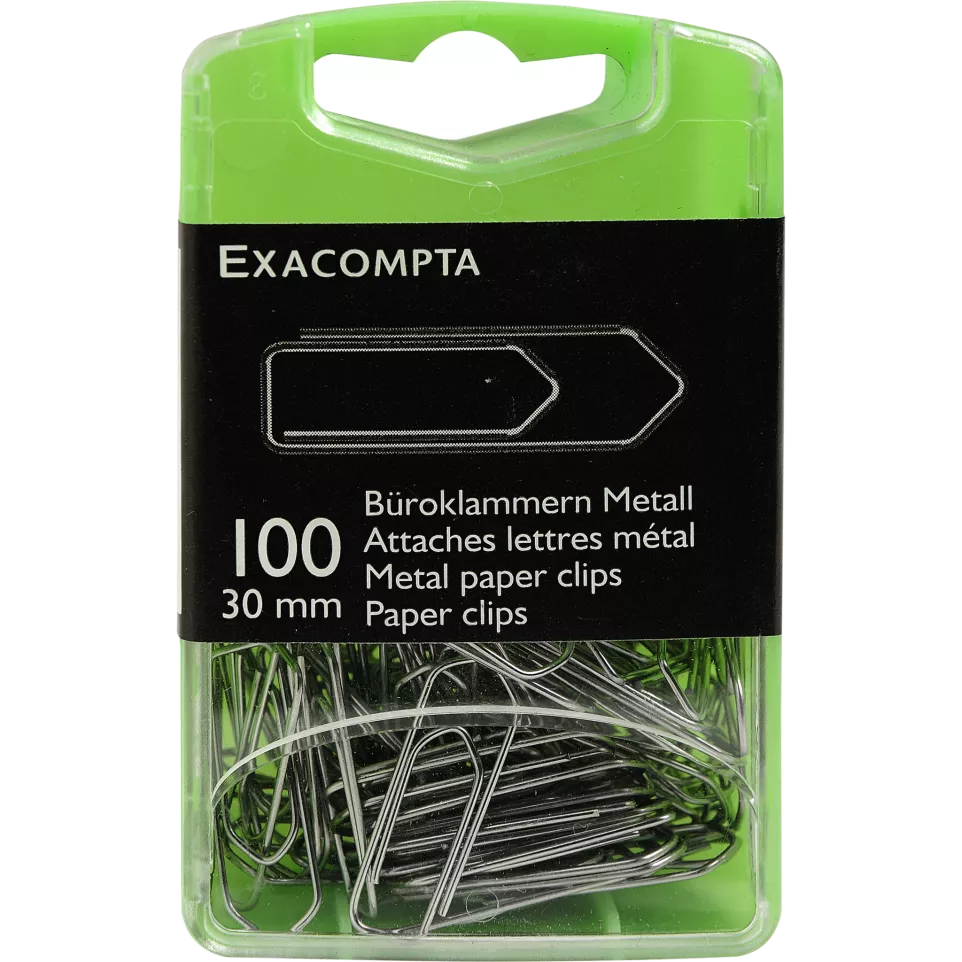 Exacompta Metal Paper Clips, 30mm...