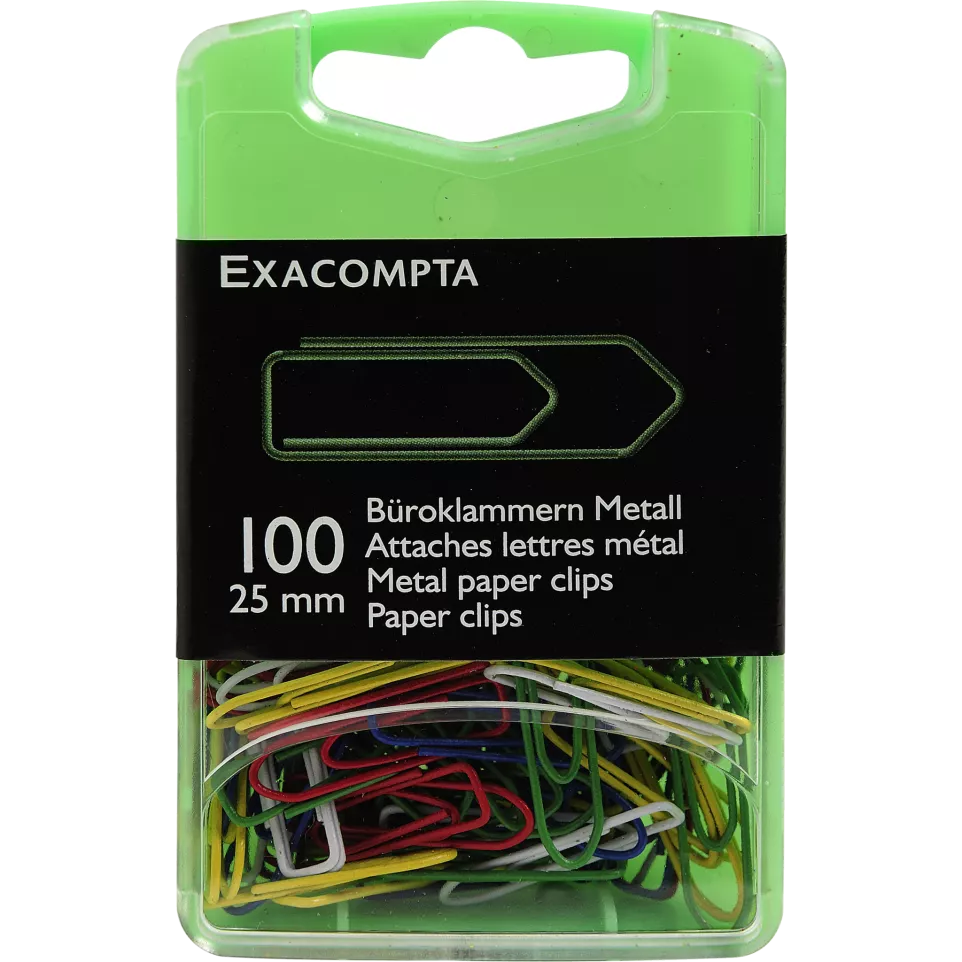Doos met 100 paperclips ass 25mm-/ St.