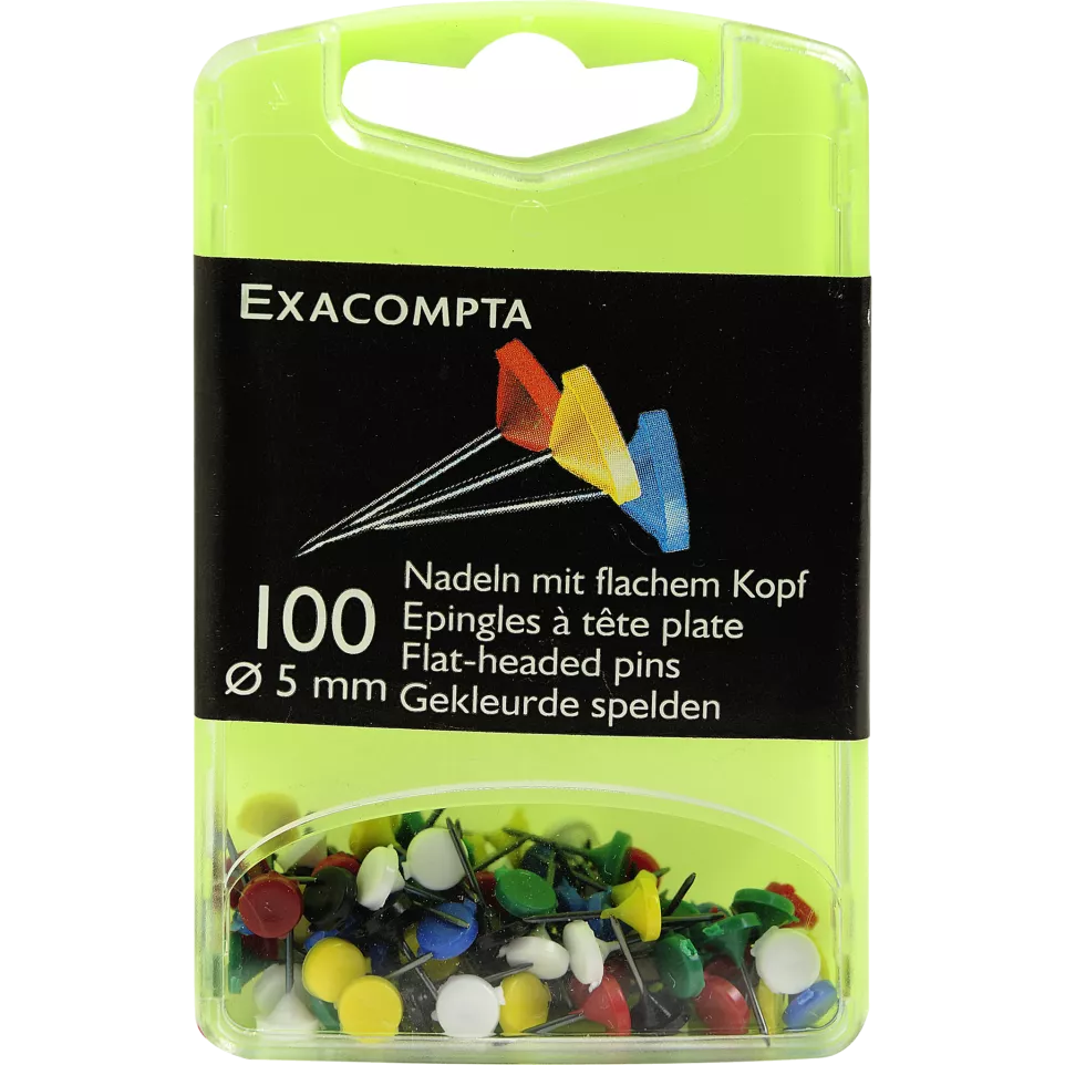 Exacompta Small Flat-Headed Pins (Box...