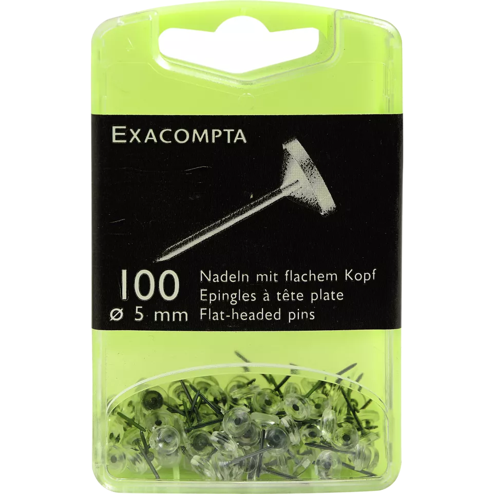 Exacompta Small Flat-Headed Pins (Box...