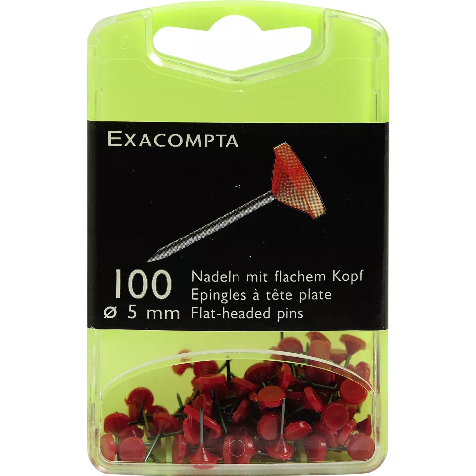 Exacompta Small Flat-Headed Pins (Box...