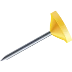 Boîte de 100 épingles à tête plate unie - Hauteur de pointe 8mm - 5mm de diamètre/ Pce