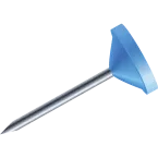 Boîte de 100 épingles à tête plate unie - Hauteur de pointe 8mm - 5mm de diamètre/ Pce