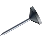 Boîte de 100 épingles à tête plate unie - Hauteur de pointe 8mm - 5mm de diamètre/ Pce